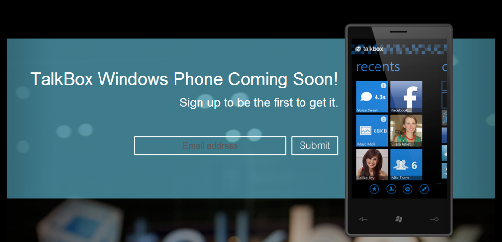 Talkbox para Windows Phone