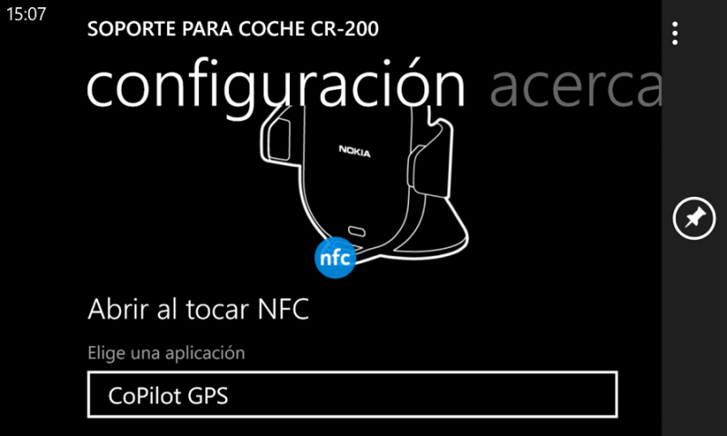 Conexión NFC con soporte CR-200