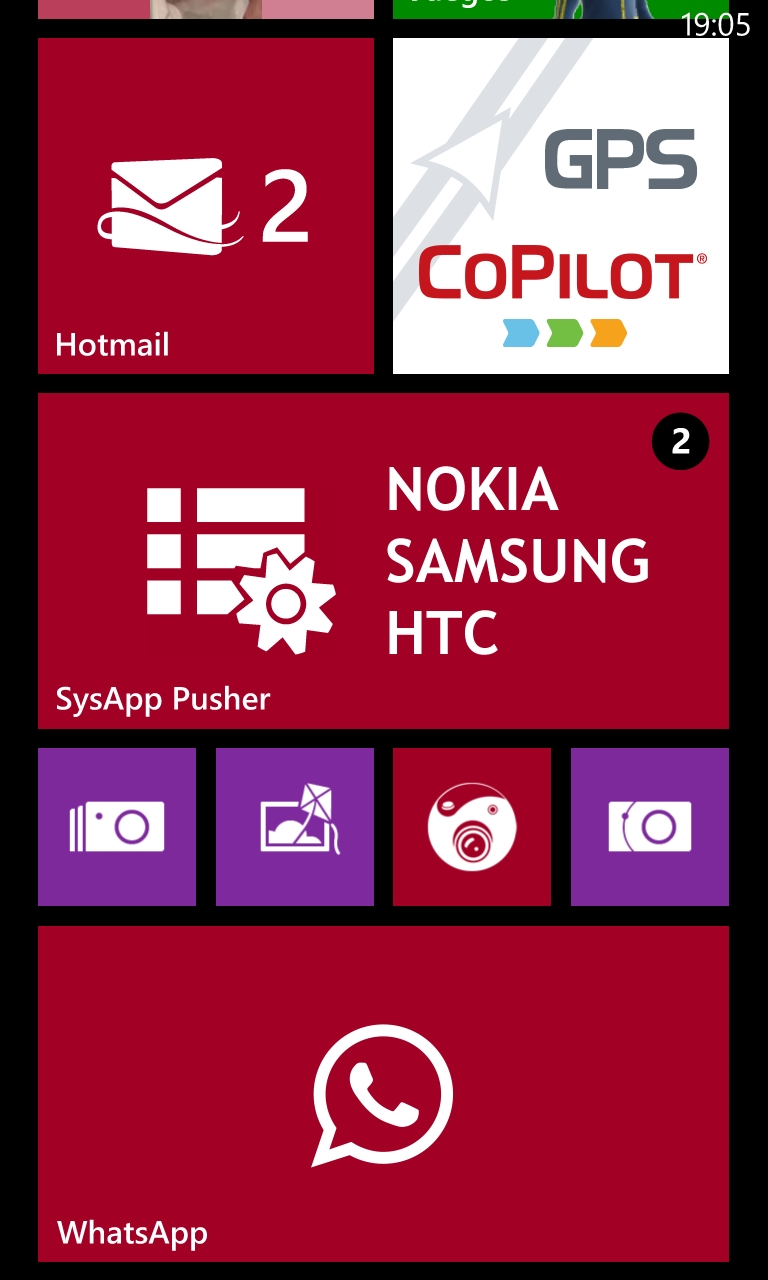 SysApp Pusher se actualiza con Live tile