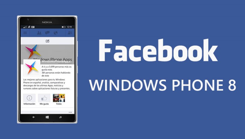 Facebook para WIndows Phone 8