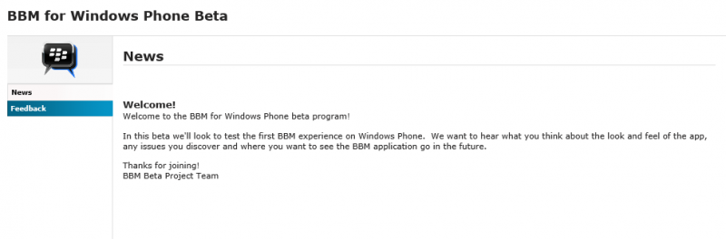Blackberry abre el programa de pruebas de BBM Para Windows Phone