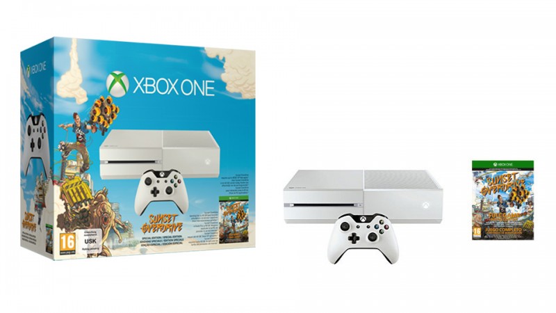 Pack de Xbox One blanca con Sunset Overdrive
