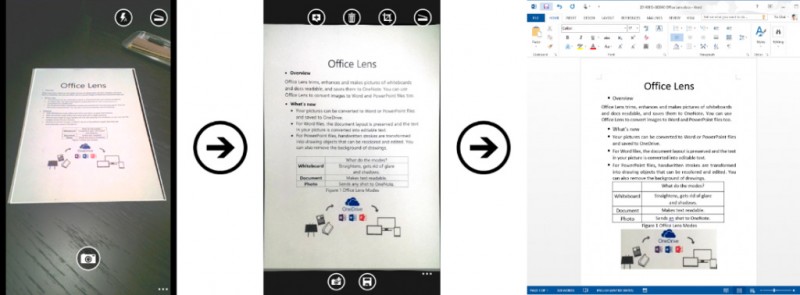 Convertir documentos a Word con Office Lens