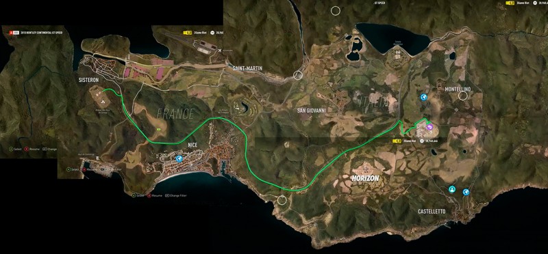 Mapa de Forza Horizon 2