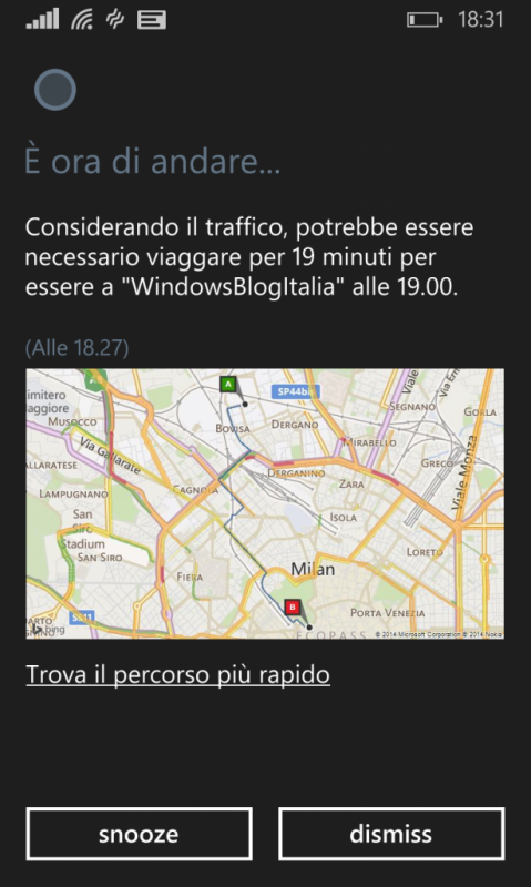 Cortana en italiano
