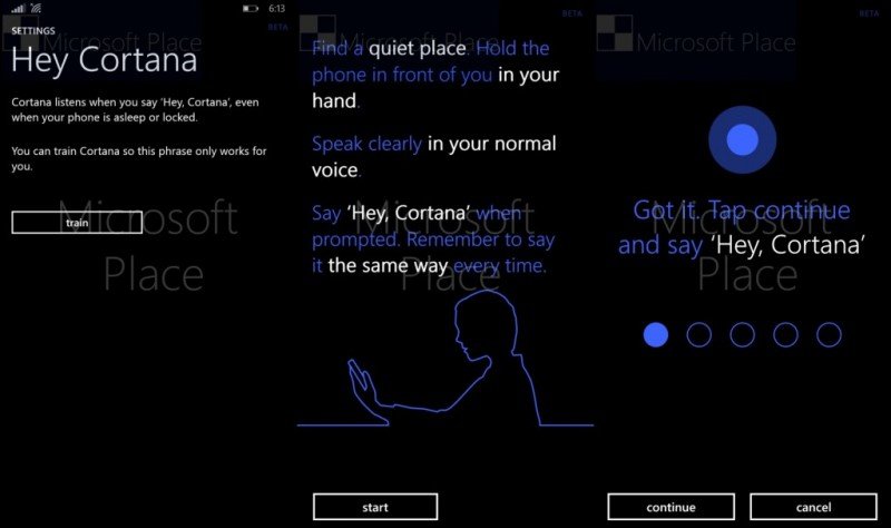 Activación por voz con "Hey Cortana"
