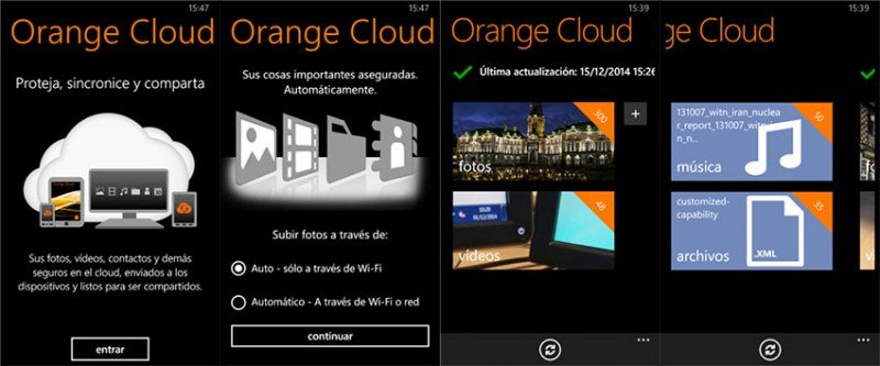 orange cloud windows phone