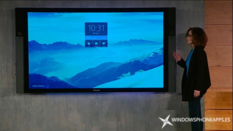 Microsoft Surface Hub funcionando con Windows 10