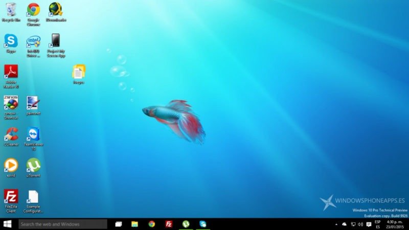 Actualización KB3035129 para la Build 9926 de Windows 10
