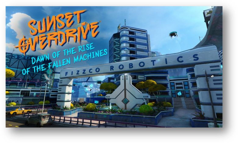sunset overdrive - dawn of rise of the fallen machines