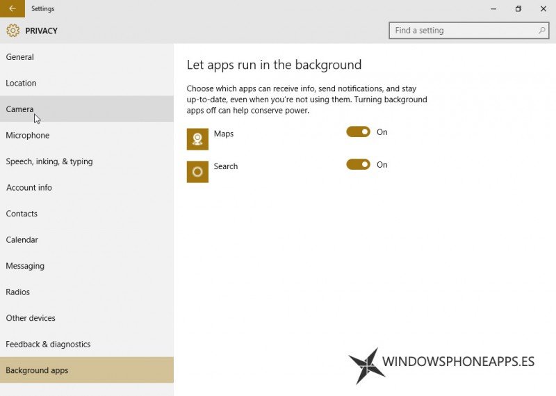 windows 10 build 10134 ajustes apps segundo plano
