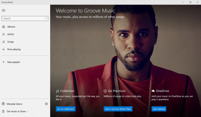 groove music app windows 10