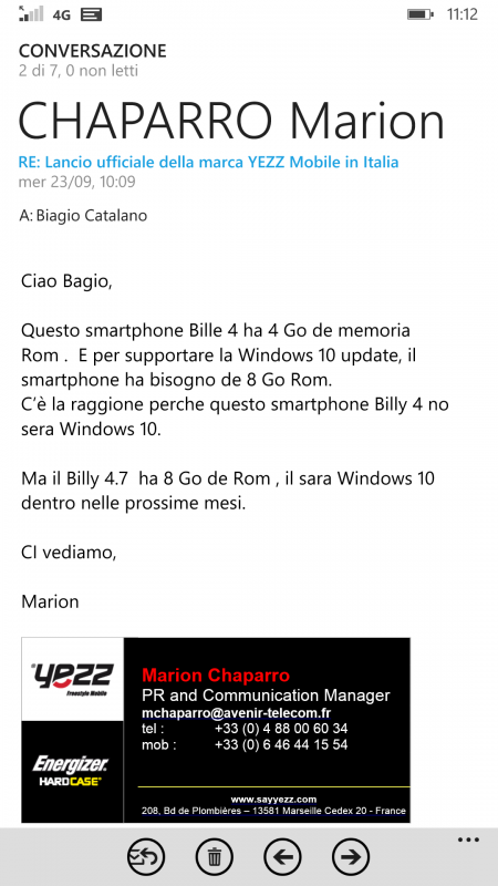 Yezz Billy 4 - no Windows 10