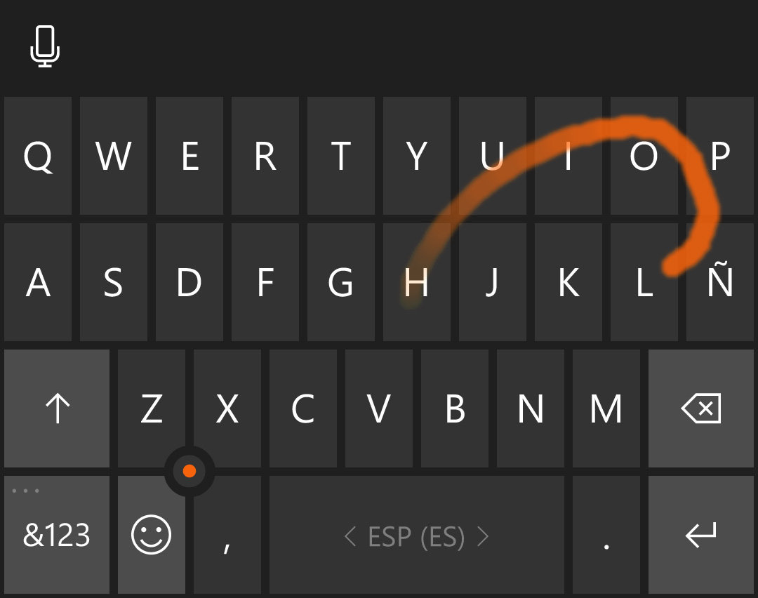 teclado Word Flow Windows 10 Mobile