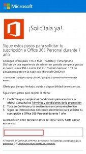 Office 365 lumia 950