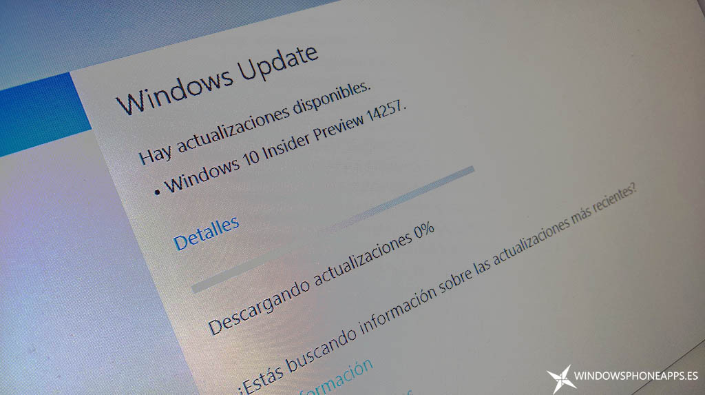 Ya está disponible la Build 14257 de Windows 10 para PC