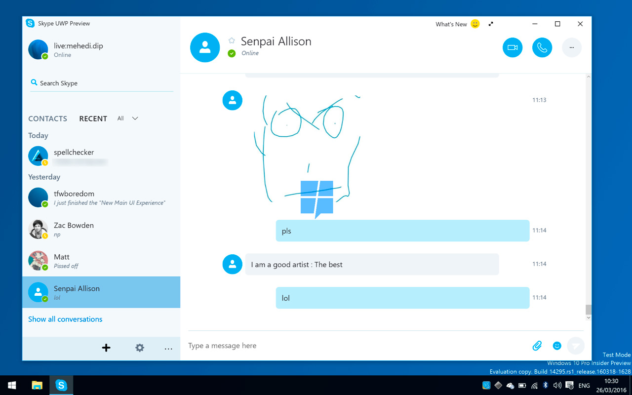 Ing Skype For Windows 10