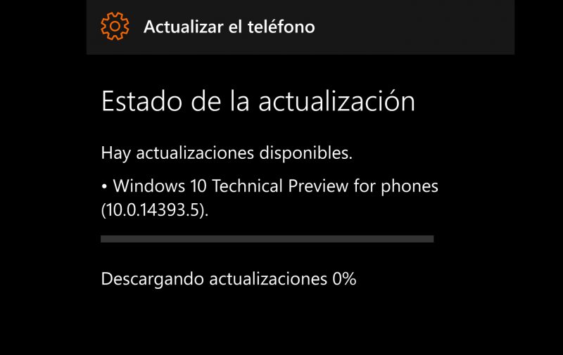 Build 14393.5 Windows 10 PC y móvil