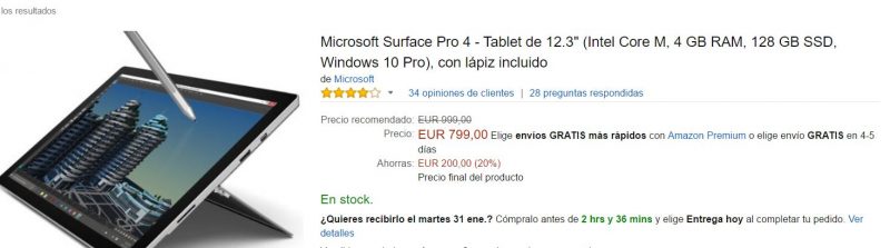 Consigue la Surface Pro 4 con estas ofertas de Amazon