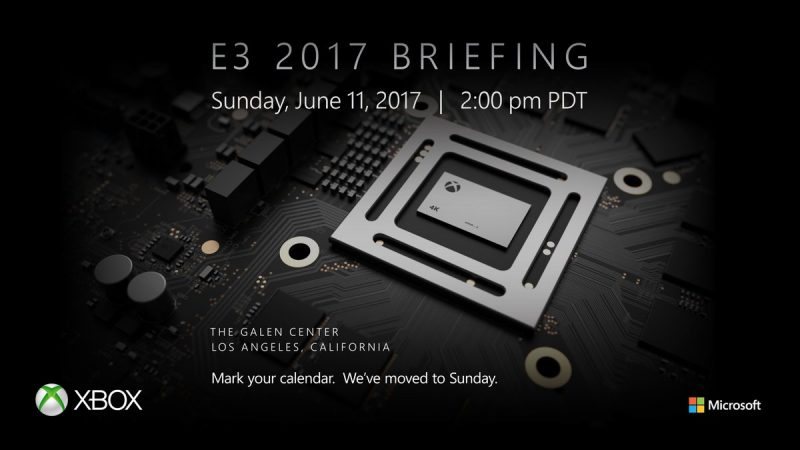 Microsoft llevará a cabo su keynote en el E3 2017 el 11 de Junio