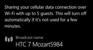 Tethering WiFi en HTC 7 y Mozart