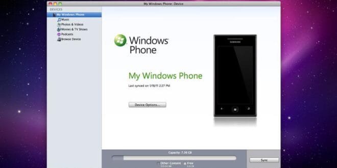 Mac para windows phone 7
