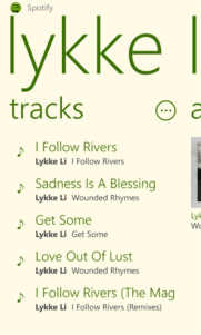 spotify para Windows Phone Captura 6