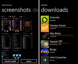 Bazaar para Windows Phone 2