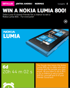 gana un nokia lumia 800
