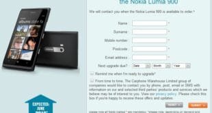 Preventa de Lumia 900 en UK