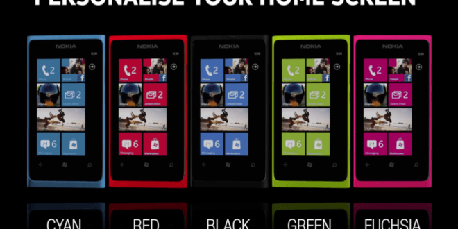 lumia 800 gama de colores