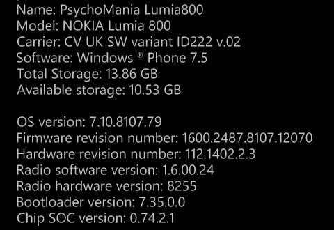 Actualiza tu Nokia Lumia 800 a 12070