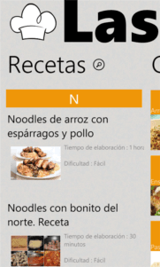Las recetas del Chef, recetas con indicaciones por voz.