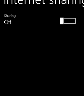 wp7 internet sharing