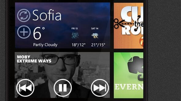 Live tiles