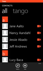 Tango Video Calls recibe una nueva actualización