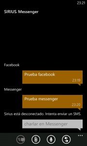 Enviar mensajes a usuario desconectado en Facebook o Messenger con Windows Phone