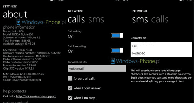 SMS lumia 800