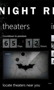 The Dark Knight Rises aplicación oficial en exclusiva para los Nokia Lumia 3