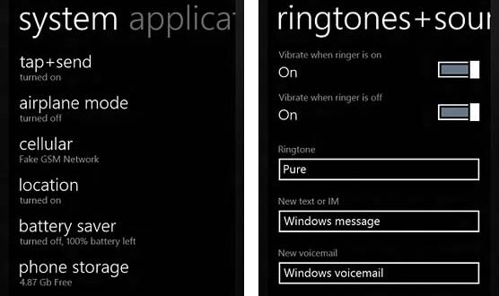 Personalización de tonos en WP8