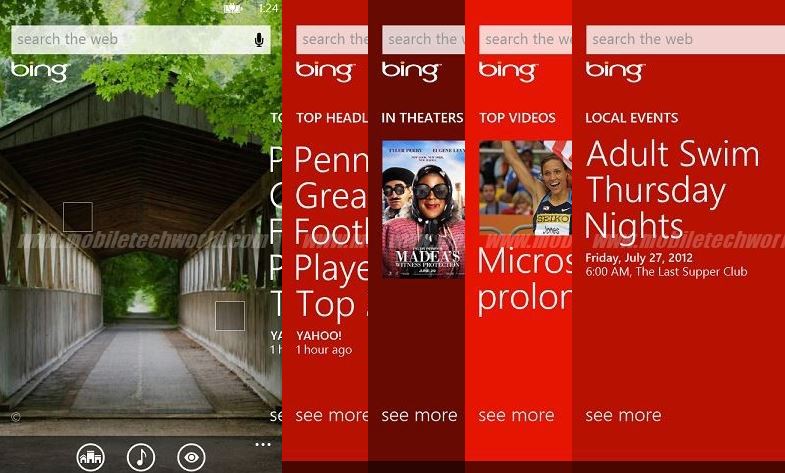 Windows Phone 8, Bing nuevas características
