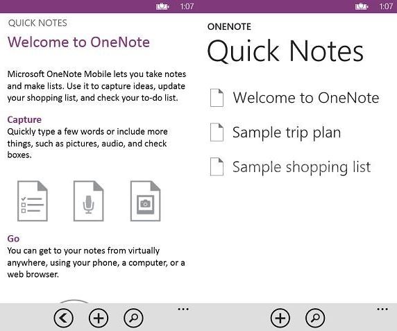 One Note en Windows Phone 8