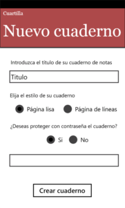 Cuartilla, nueva aplicación de notas para windows phone