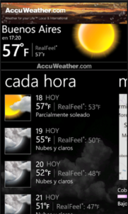 AccuWeather.com otra App exclusiva Nokia