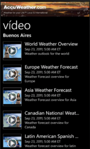 AccuWeather.com otra App exclusiva Nokia