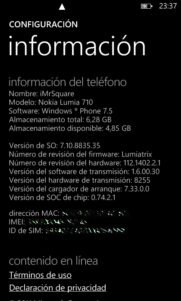 Rom de Lumiatrix para el Nokia Lumia 710 con WP7.8