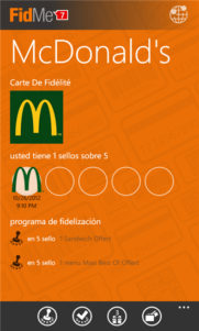 FidMe la primera aplicación en usar "Cartera" de WP8