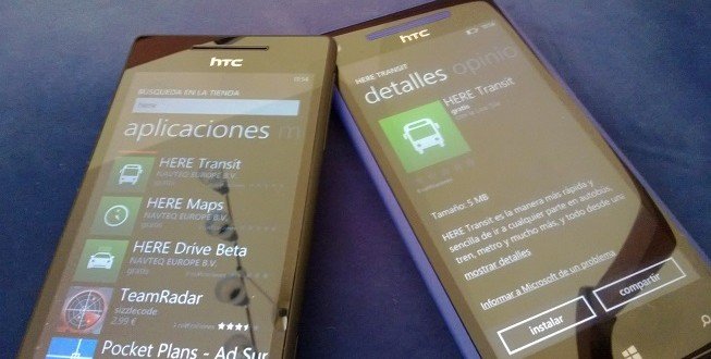 HERE disponibles para Windows Phone 8 no Nokia