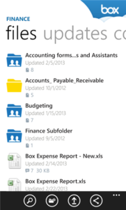 Box actualiza su aplicación para Windows Phone