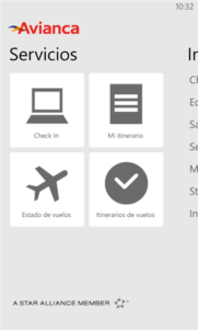 Avianca presenta su aplicación para Windows Phone